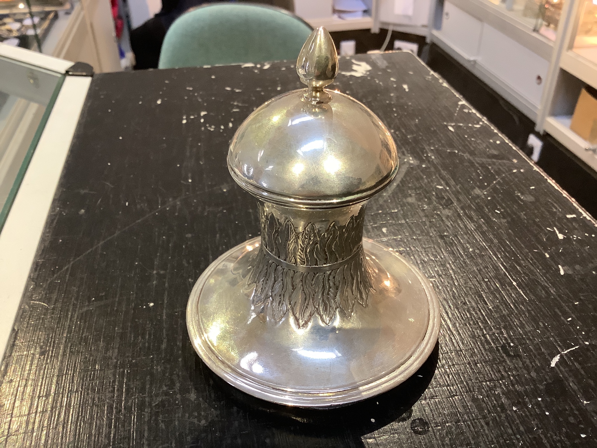 A late 18th century Russian silver samovar, with ivory spigot, master possibly Alexander Yarshinov?